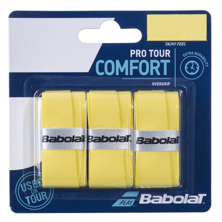 Babolat Overgrip Pro Tour (Komfort) 0.6mm sonnengelb 3er